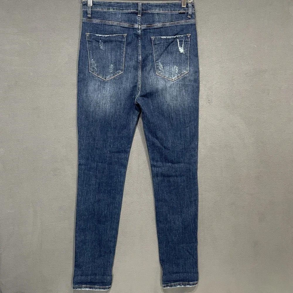 Risen Distressed Women's Jeans Size‎ 13/31 Rdp1412 Button Fly 32x31